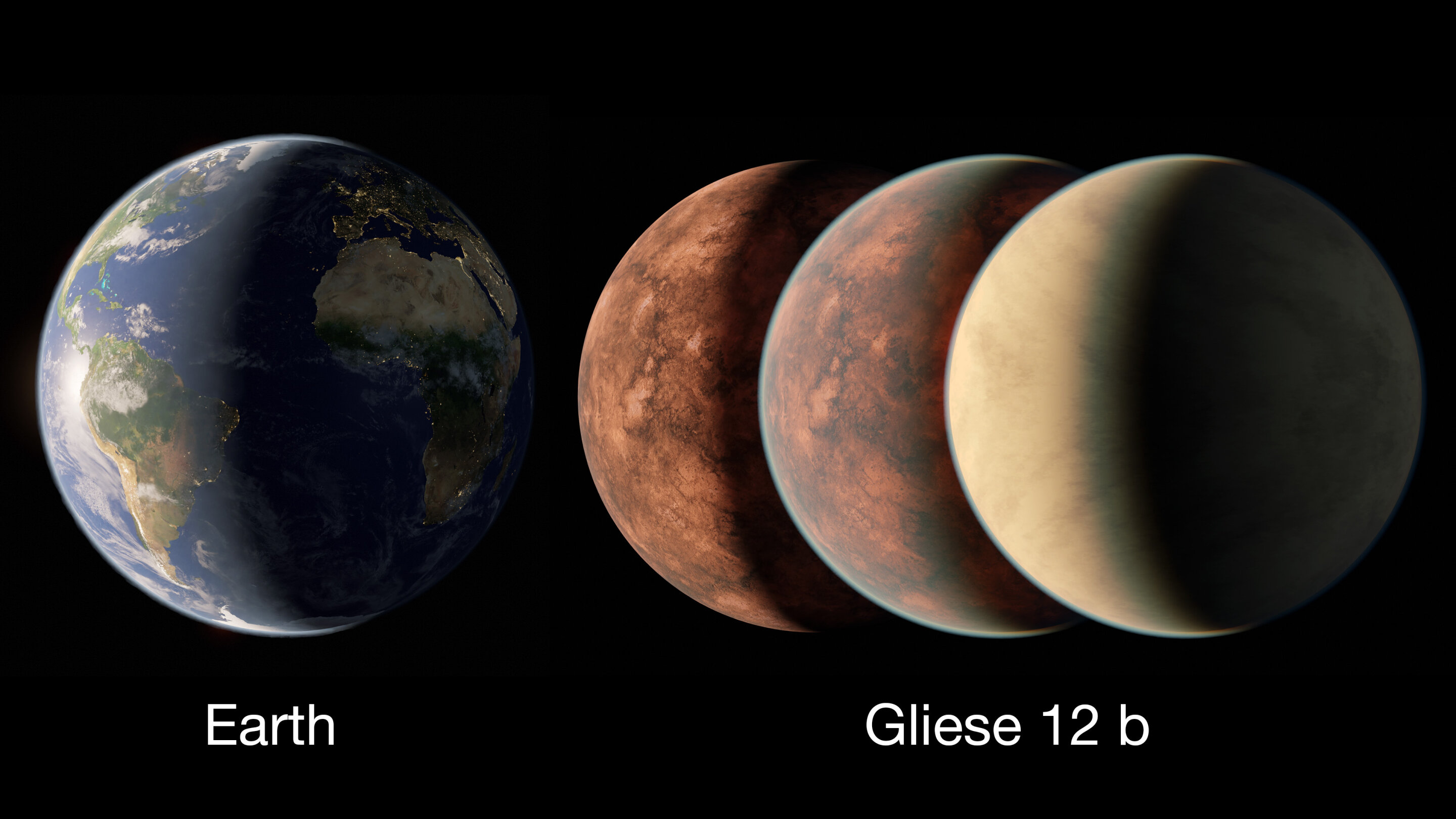 发现具有类地温度的潜在宜居“外金星”Gliese 12b