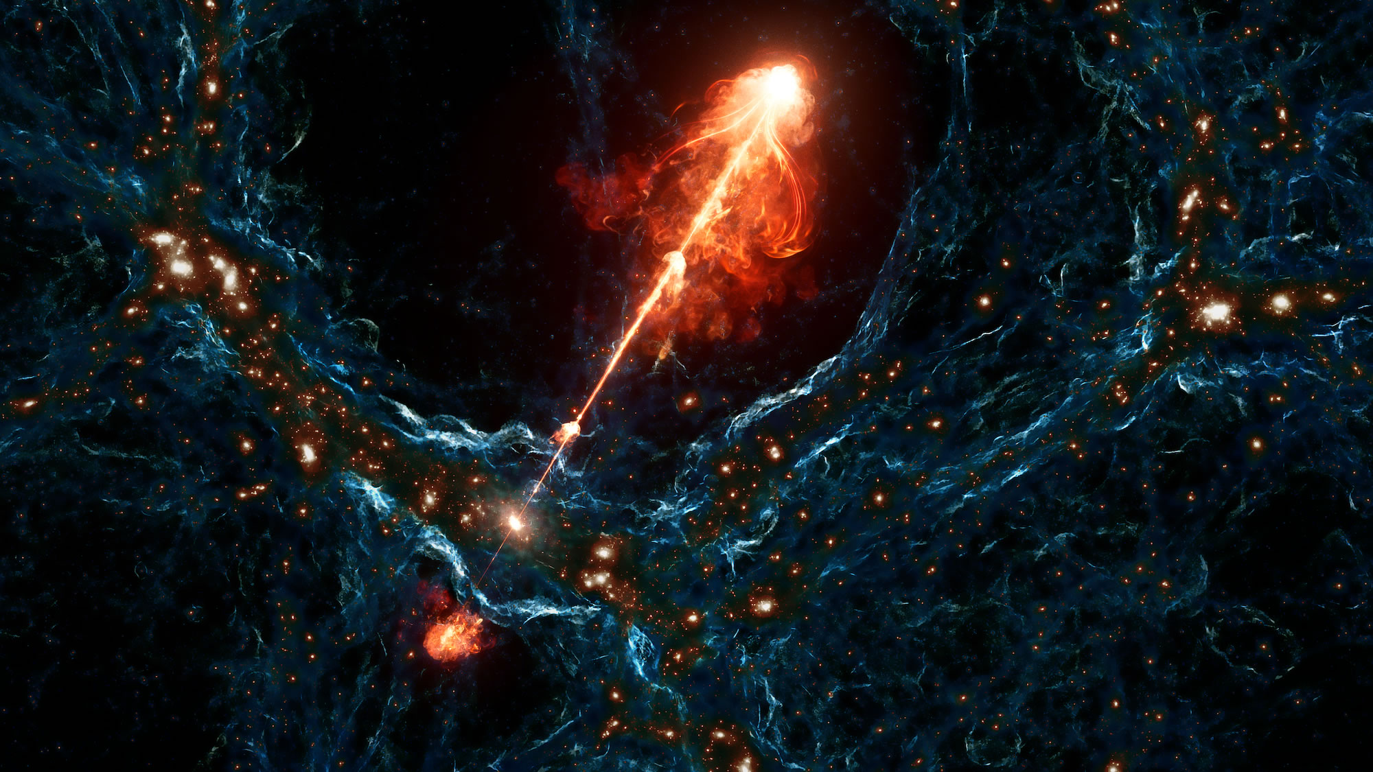 有史以来最大的黑洞喷流横跨140个银河系