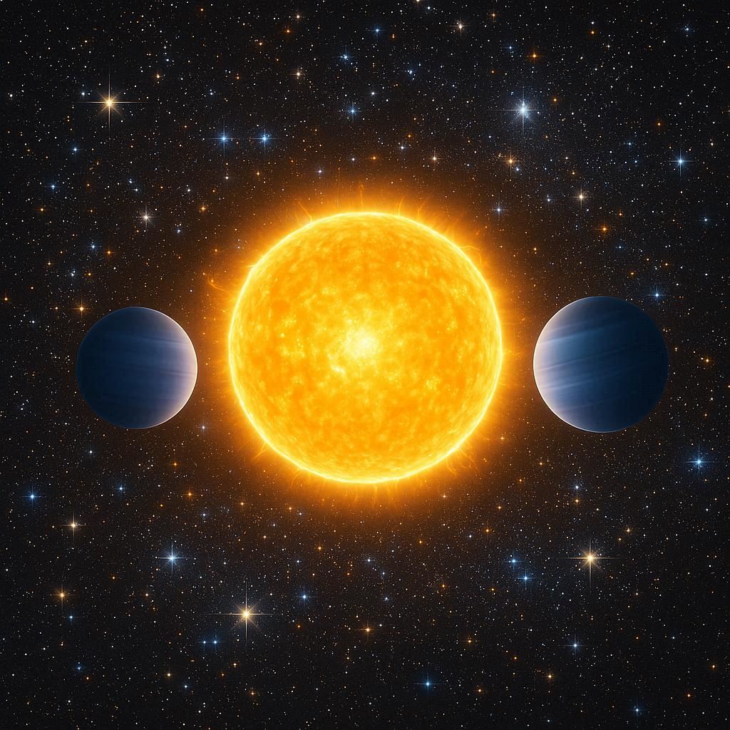 在一颗年轻的类日恒星周围发现了两颗海王星大小的系外行星