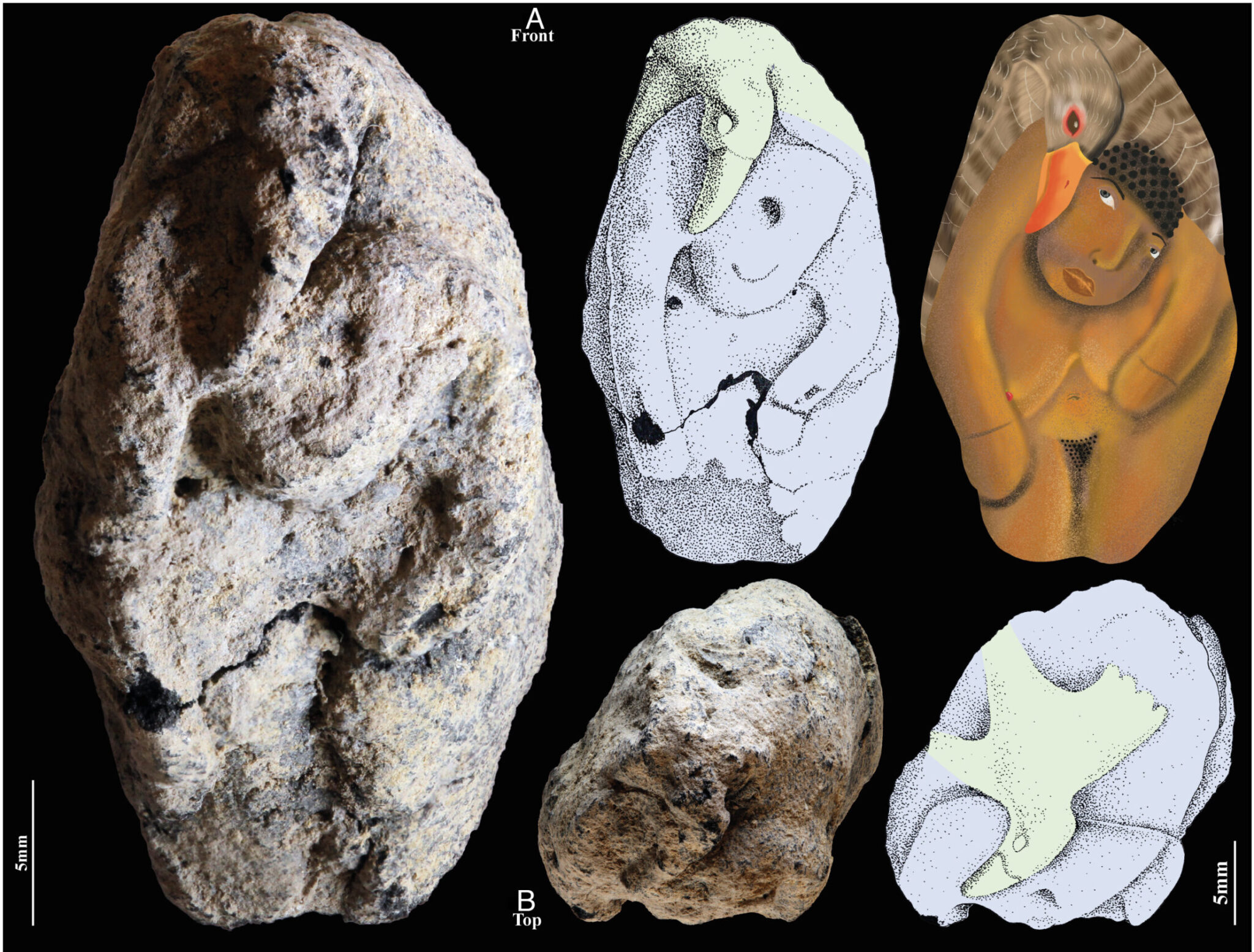 早在宙斯和勒达之前,纳图夫人就制作了一个12000年前的鹅与女人交配的雕像